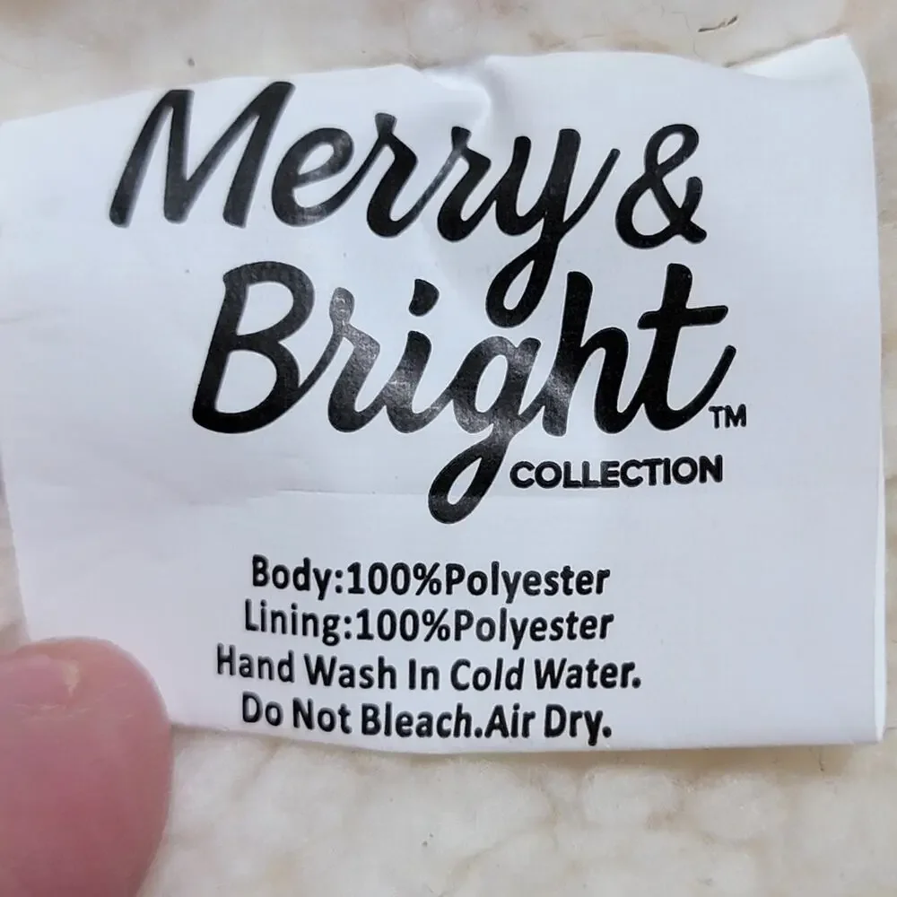 Merry & Bright Christmas Sherpa Dog Robe w/ Hood - Size Large